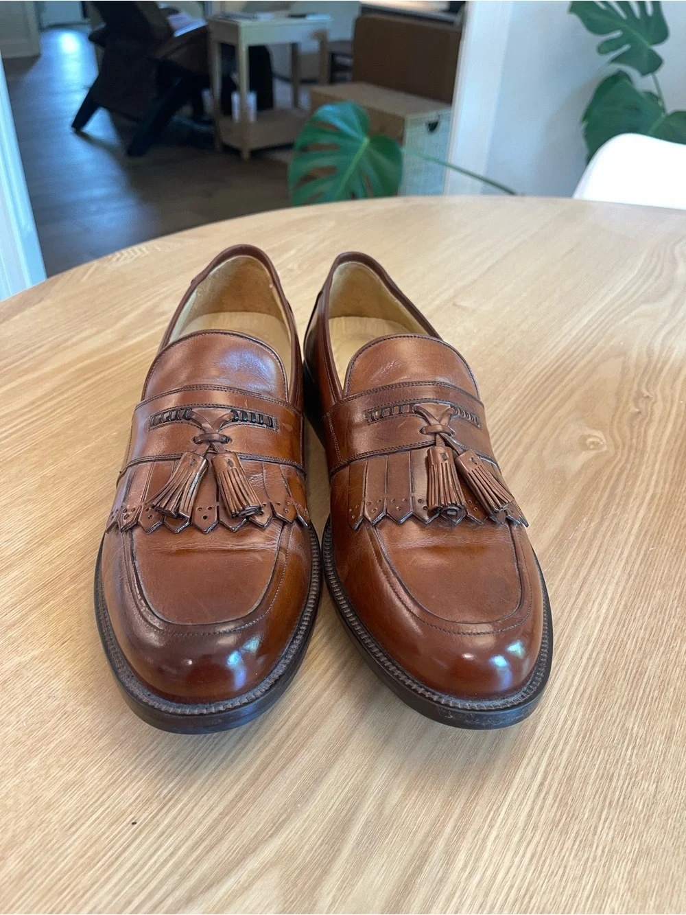 Johnston & Murphy Signature Series Italian Leather Tassel Loafers 11M NEW
